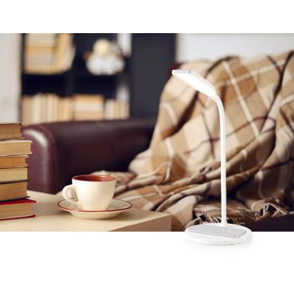 LED Dæmpbar touch-funktion flexible bordlampe med 15W trådløs opladning Qi LED/5,5W/230V 2700-6500K hvid