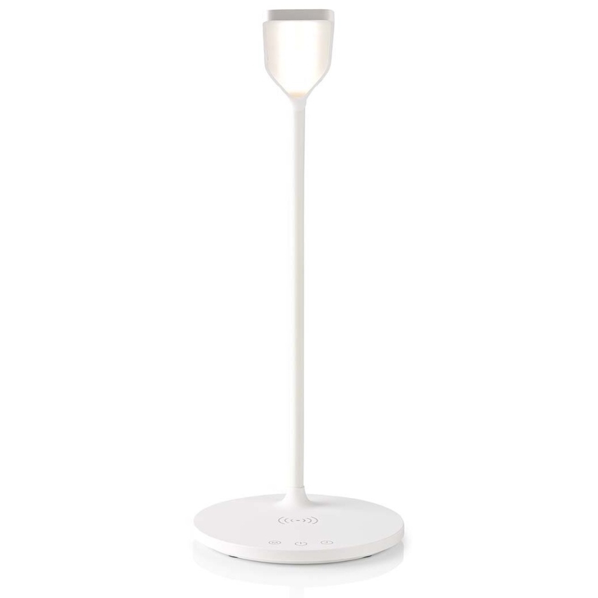 LED Dæmpbar touch-funktion flexible bordlampe med 15W trådløs opladning Qi LED/5,5W/230V 2700-6500K hvid