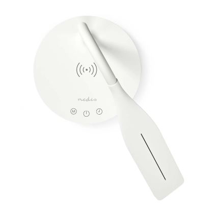 LED Dæmpbar touch-funktion flexible bordlampe med 15W trådløs opladning Qi LED/5,5W/230V 2700-6500K hvid