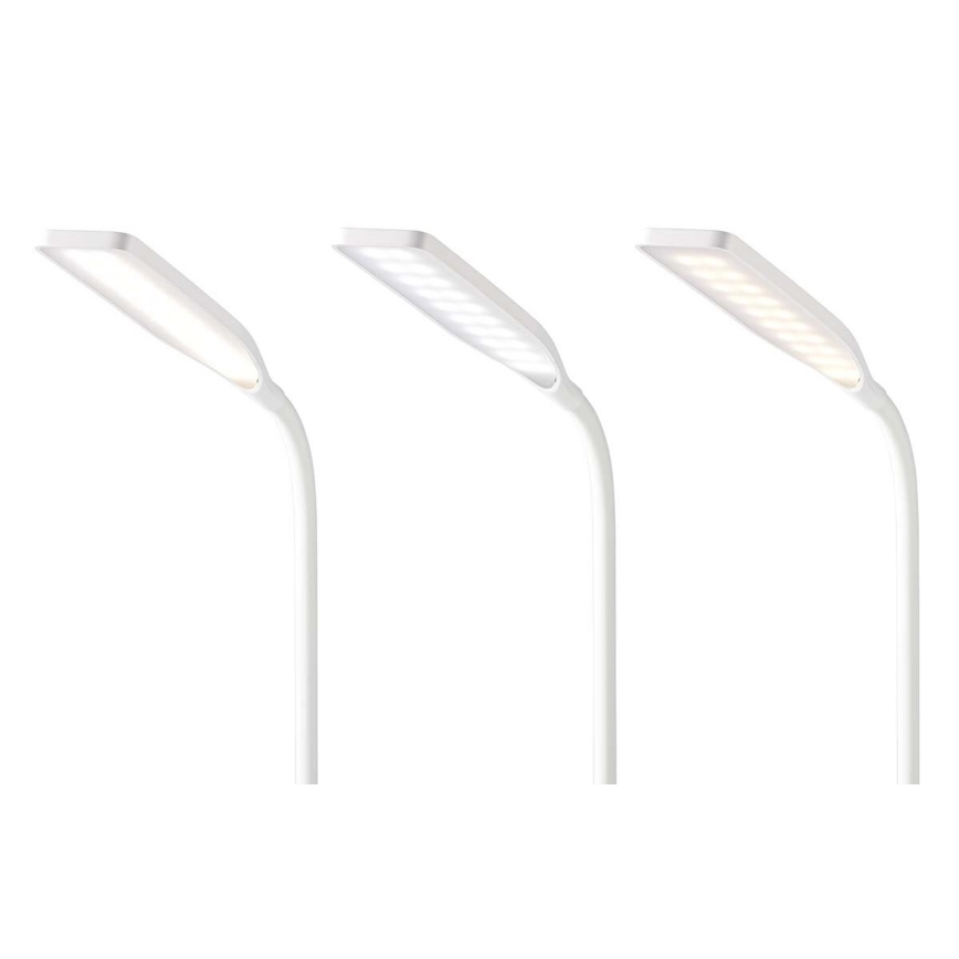 LED Dæmpbar touch-funktion flexible bordlampe med 15W trådløs opladning Qi LED/5,5W/230V 2700-6500K hvid