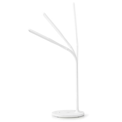 LED Dæmpbar touch-funktion flexible bordlampe med 15W trådløs opladning Qi LED/5,5W/230V 2700-6500K hvid