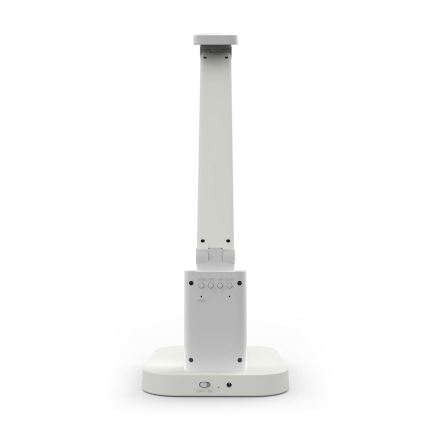 LED-dæmpbar genopladelig berøringsbetjent skrivebordslampe med display LED/7,5W/1200 mAh 3000/4000/5700K CRI 90 hvid