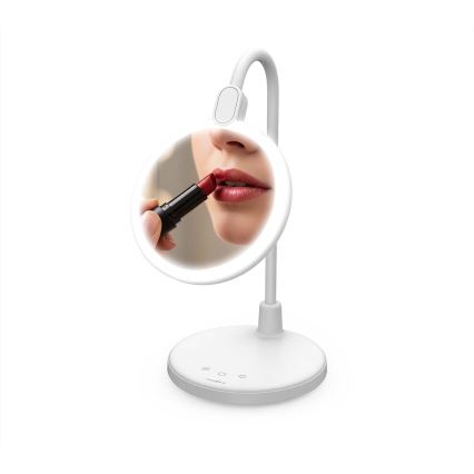 LED dæmpbar genopladelig berøringsbetjent lampe med spejl LED/6W/1200 mAh 3000/4000/5700K CRI 90 hvid