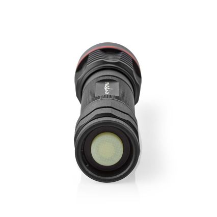 Dæmpbar genopladelig lommelygte i aluminium LED/10W/5V 2200 mAh IPX7 sort