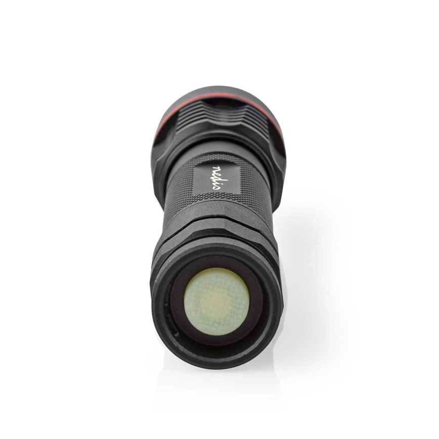 Dæmpbar genopladelig lommelygte i aluminium LED/10W/5V 2200 mAh IPX7 sort