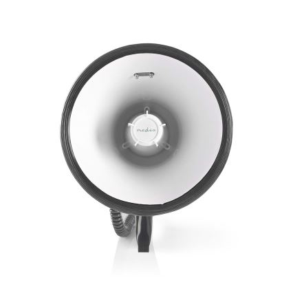 Megafon med ekstern mikrofon USB 25W/8xC hvid/sort