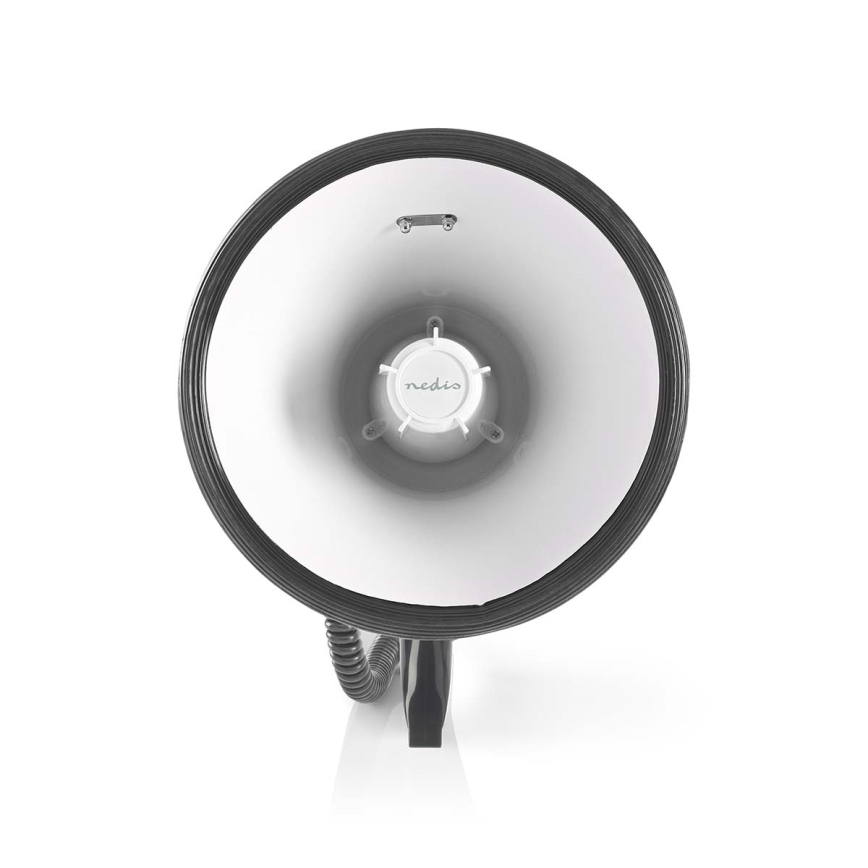 Megafon med ekstern mikrofon USB 25W/8xC hvid/sort