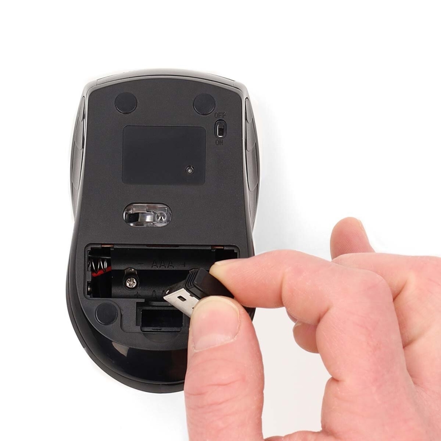 Trådløs mus 800/1200/1600 DPI 2xAAA sort