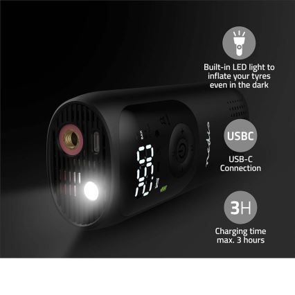 Digital lommekompressor 4000 mAh 5V