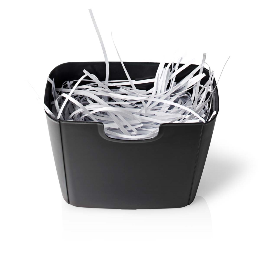 Papirstrimlemaskine til A4, kapacitet 10 l, 230 V, sort