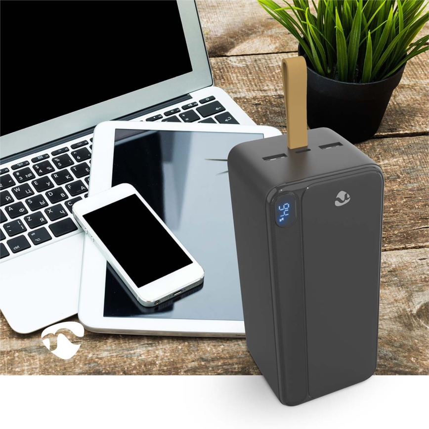 Powerbank med LED-display Power Delivery 30.000 mAh