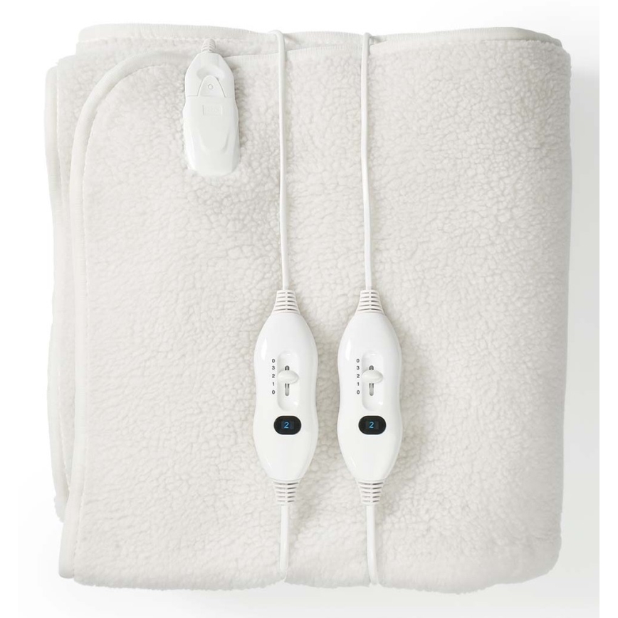 Elektrisk varmeplaid til to personer 120W/230V 160x140 cm uld