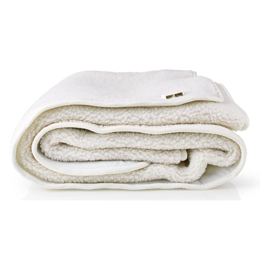 Elektrisk varmeplaid til to personer 120W/230V 160x140 cm uld