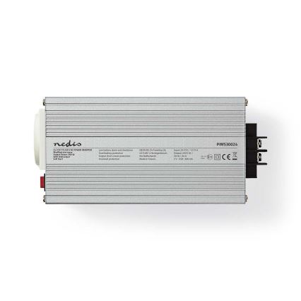 Spændingsomformer 300W/24/230V + USB