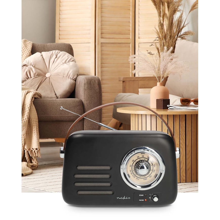 FM retro radio 3W/5V 1500 mAh