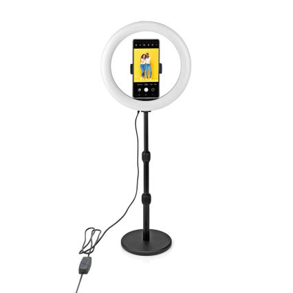 LED lampe med stander og holder til vlogging dæmpbar LED/6W/USB 2700-6700K