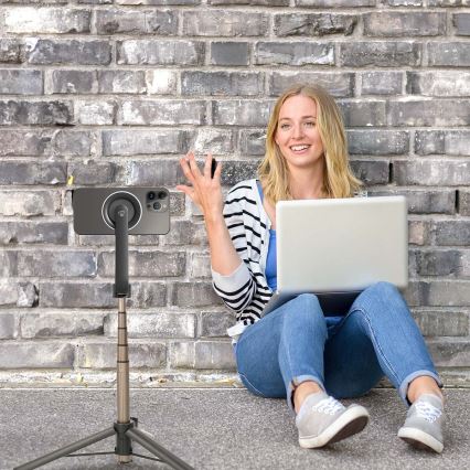 Magnetisk sammenklappelig selfie-stick 2-i-1 med stativ + fjernbetjening