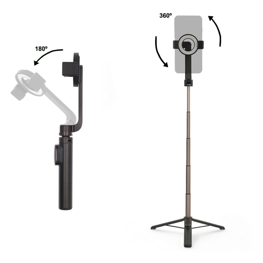 Magnetisk selfiestang foldbar 02.01.2001 med et stativ + fjernbetjening