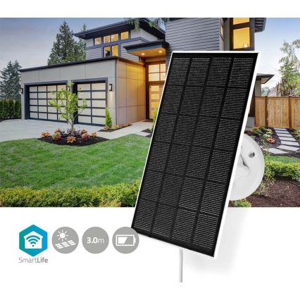 Nedis SOLCH10WT - Solcellepanel til smart-kamera 3W/4,5V