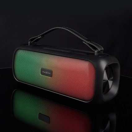 LED højtaler m. RGB-farver genopladelig 45W/3000 mAh IPX5
