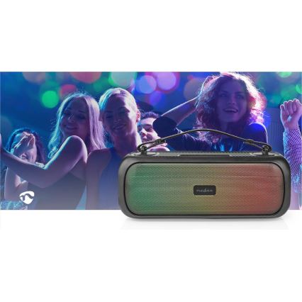 LED højtaler m. RGB-farver genopladelig 45W/3000 mAh IPX5