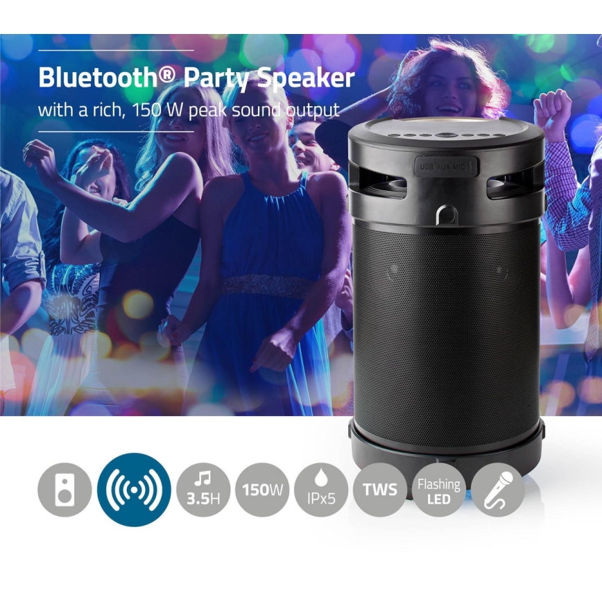 LED højtaler genopladelig 210W/4400 mAh IPX5