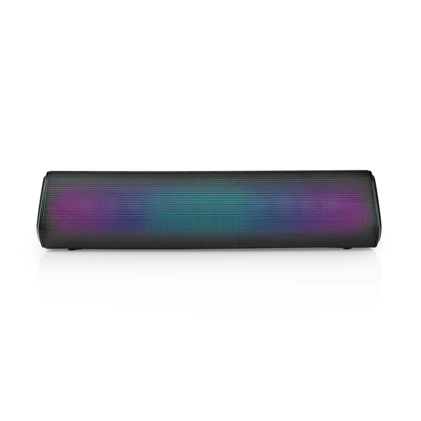 LED højtaler m. RGB-farver genopladelig 18W/1200 mAh