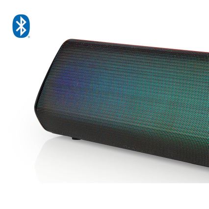 LED højtaler m. RGB-farver genopladelig 18W/1200 mAh