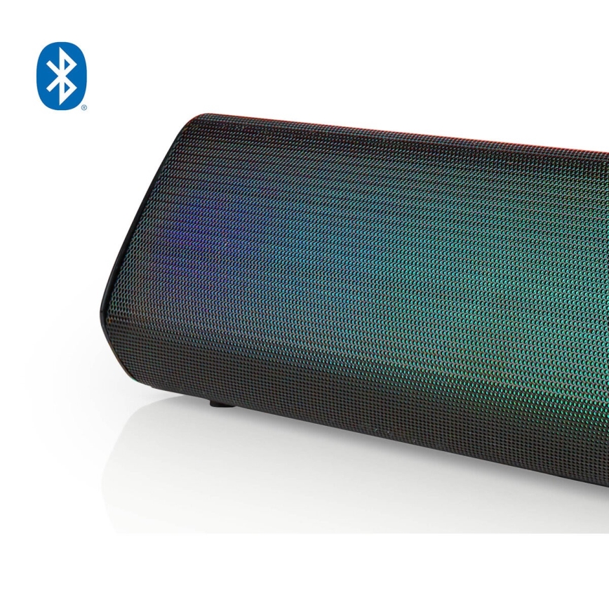 LED højtaler m. RGB-farver genopladelig 18W/1200 mAh