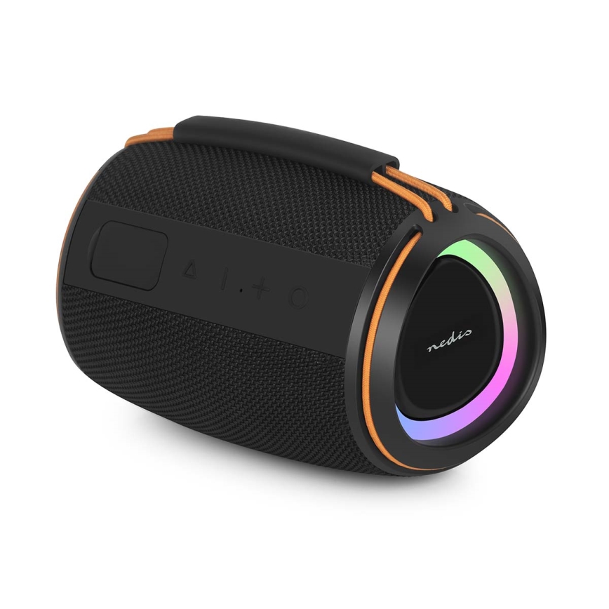 LED-genopladelig højttaler 40W/1200 mAh IPX4 sort