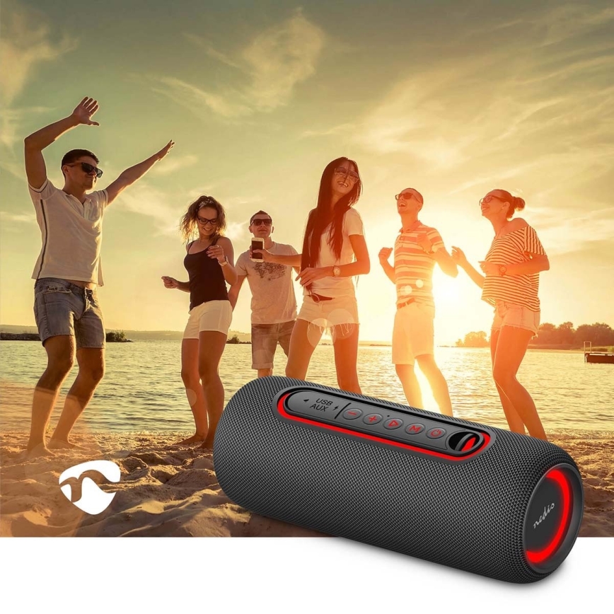 LED højtaler m. RGB-farver genopladelig 30W/2000 mAh IPX5