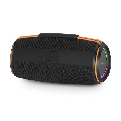 LED genopladelig højttaler 60W/2000 mAh IPX4 sort
