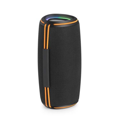 LED genopladelig højttaler 60W/2000 mAh IPX4 sort