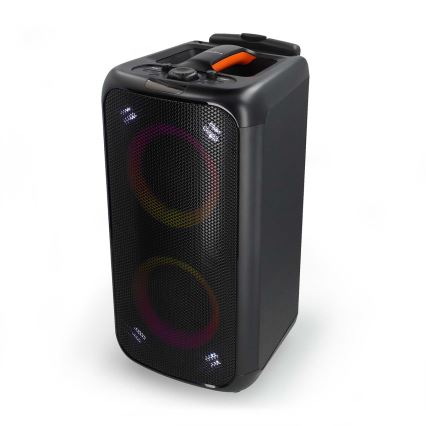 LED højtaler m. RGB-farver genopladelig 240W/4000 mAh + fjernbetjening