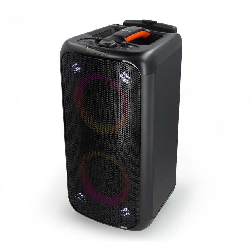 LED højtaler m. RGB-farver genopladelig 240W/4000 mAh + fjernbetjening