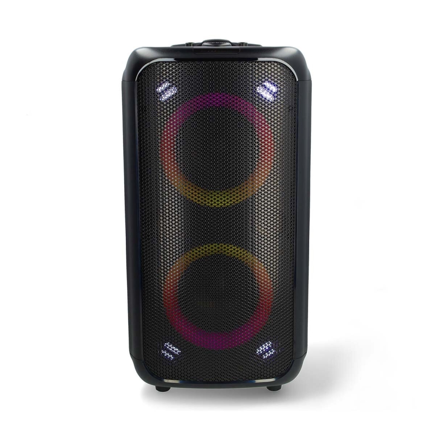 LED højtaler m. RGB-farver genopladelig 240W/4000 mAh + fjernbetjening