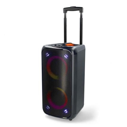 LED højtaler m. RGB-farver genopladelig 240W/4000 mAh + fjernbetjening