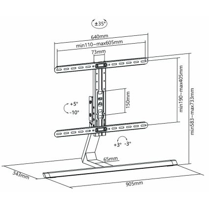 TV-stander Full Motion 37-75”