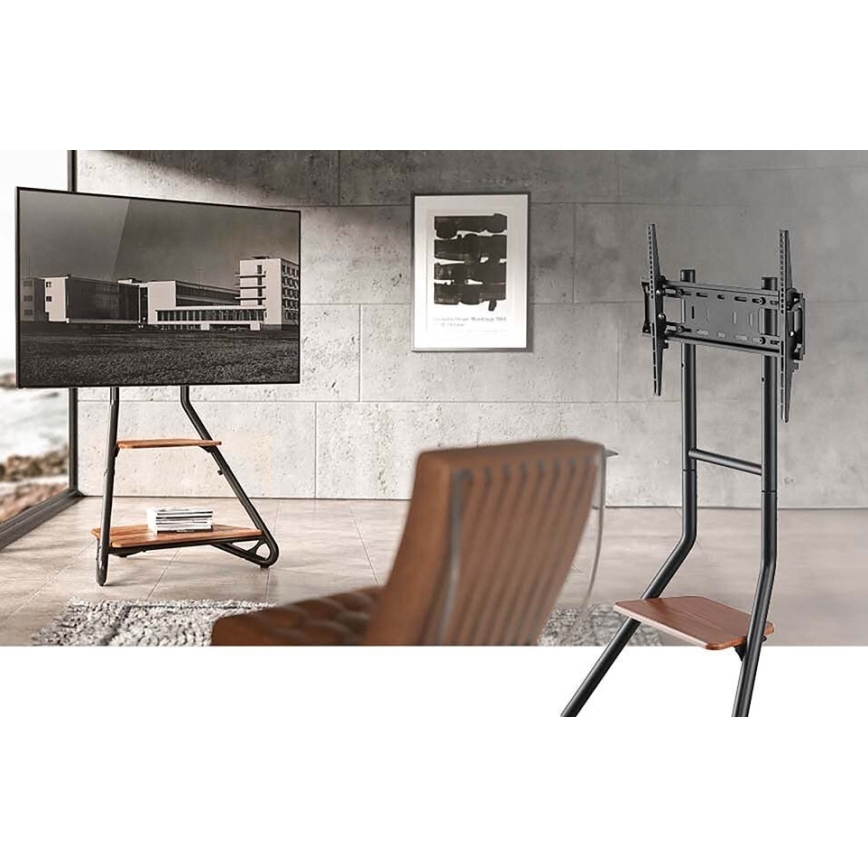 Gulvstativ til tv 37-75" sort/brun