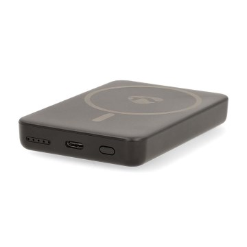 Nedis UPBKW15W5000BK - Powerbank 2-i-1 MagSafe 5000 mAh sort