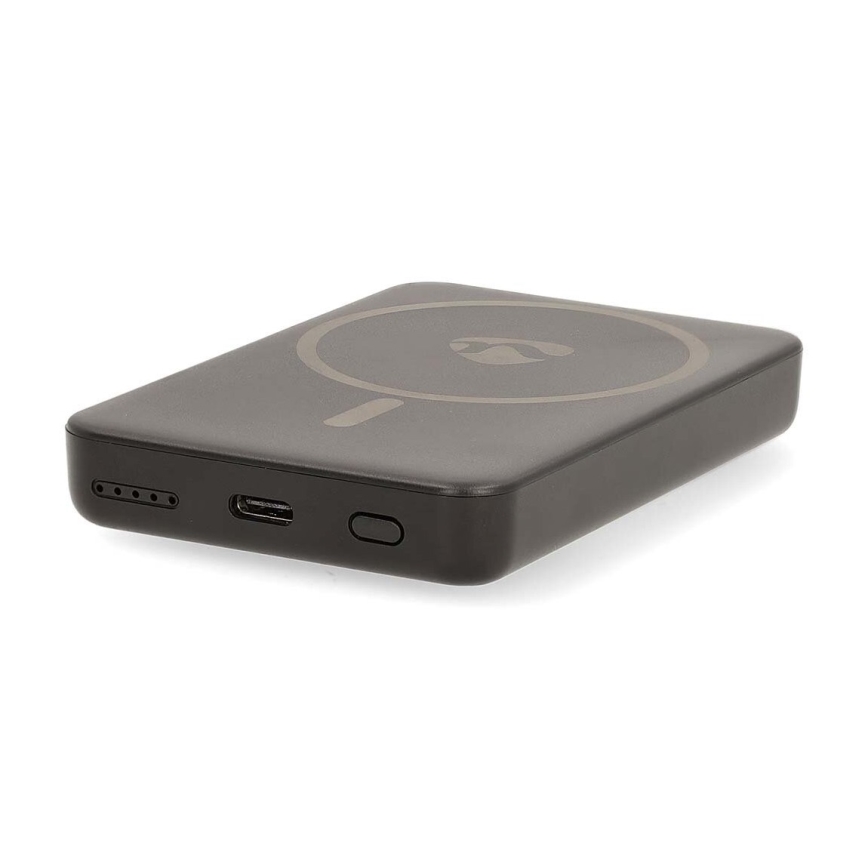 Nedis UPBKW15W5000BK - Powerbank 2-i-1 MagSafe 5000 mAh sort