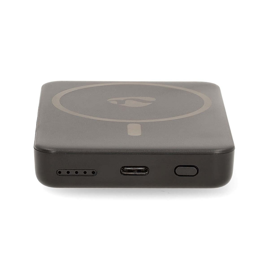 Nedis UPBKW15W5000BK - Powerbank 2-i-1 MagSafe 5000 mAh sort