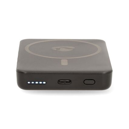 Nedis UPBKW15W5000BK - Powerbank 2-i-1 MagSafe 5000 mAh sort