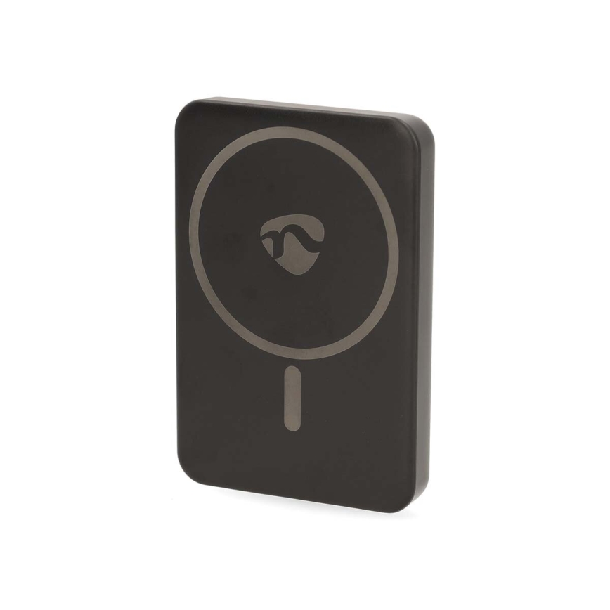 Nedis UPBKW15W5000BK - Powerbank 2-i-1 MagSafe 5000 mAh sort