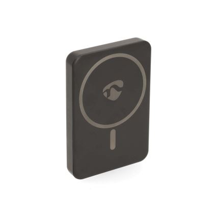 Nedis UPBKW15W5000BK - Powerbank 2-i-1 MagSafe 5000 mAh sort