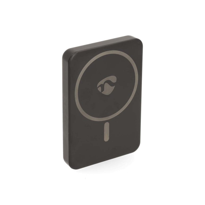 Nedis UPBKW15W5000BK - Powerbank 2-i-1 MagSafe 5000 mAh sort
