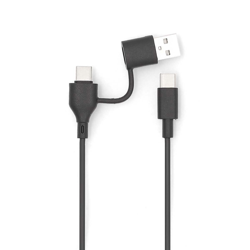 Nedis UPBKW15W5000BK - Powerbank 2-i-1 MagSafe 5000 mAh sort