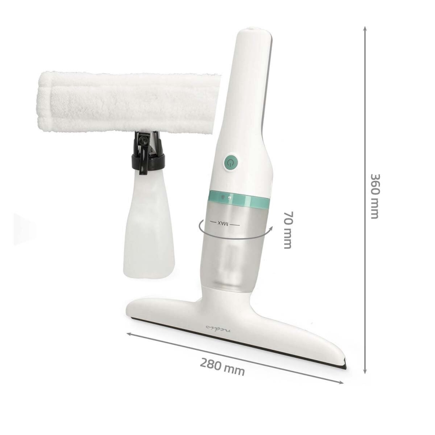 Genopladelig vinduesstøvsuger 12W/2200 mAh IPX4