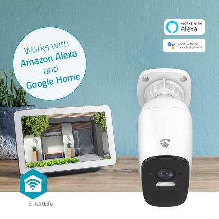 Smart udendørs genopladelig kamera med sensor SmartLife 4MP Quad HD 1440p 5V/5200mAh Wi-Fi Tuya IP66