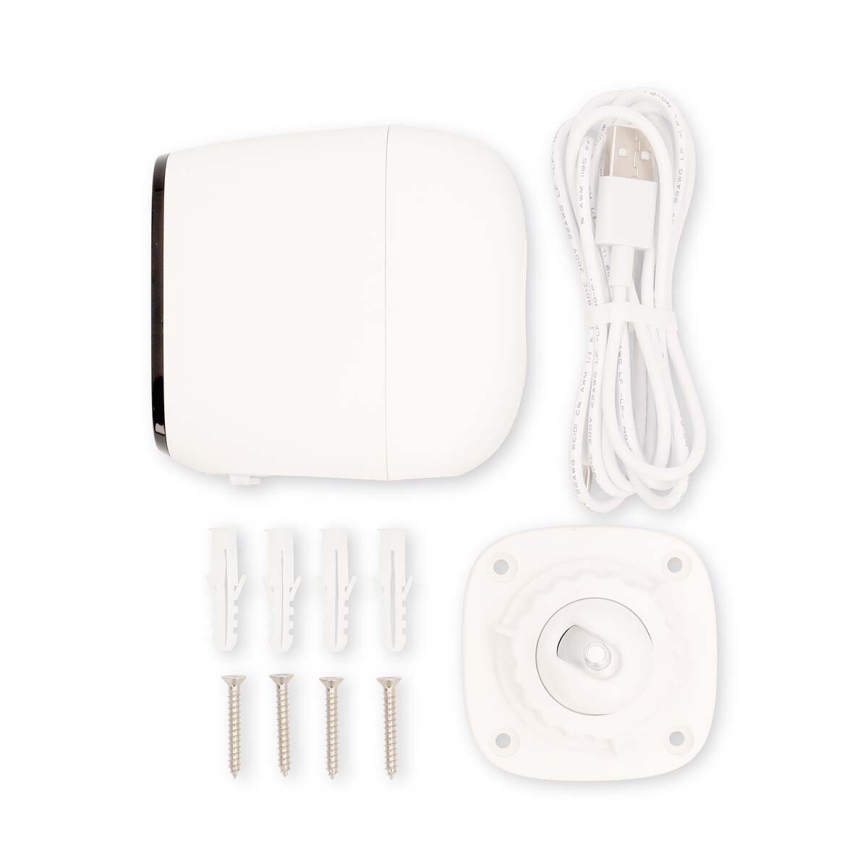 Smart udendørs genopladelig kamera med sensor SmartLife 4MP Quad HD 1440p 5V/5200mAh Wi-Fi Tuya IP66